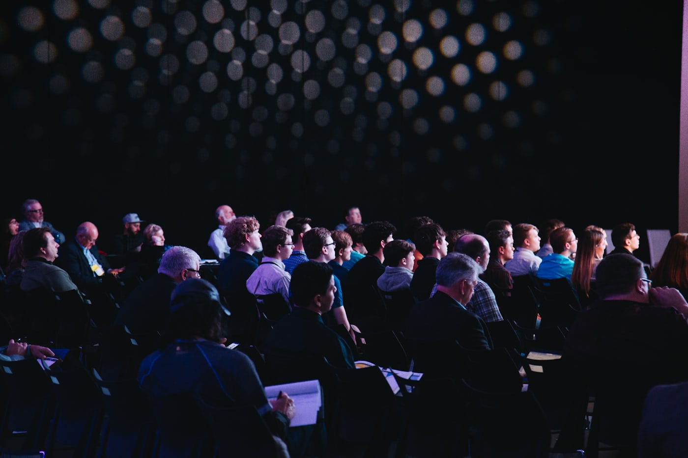 An audience seated at a brand event